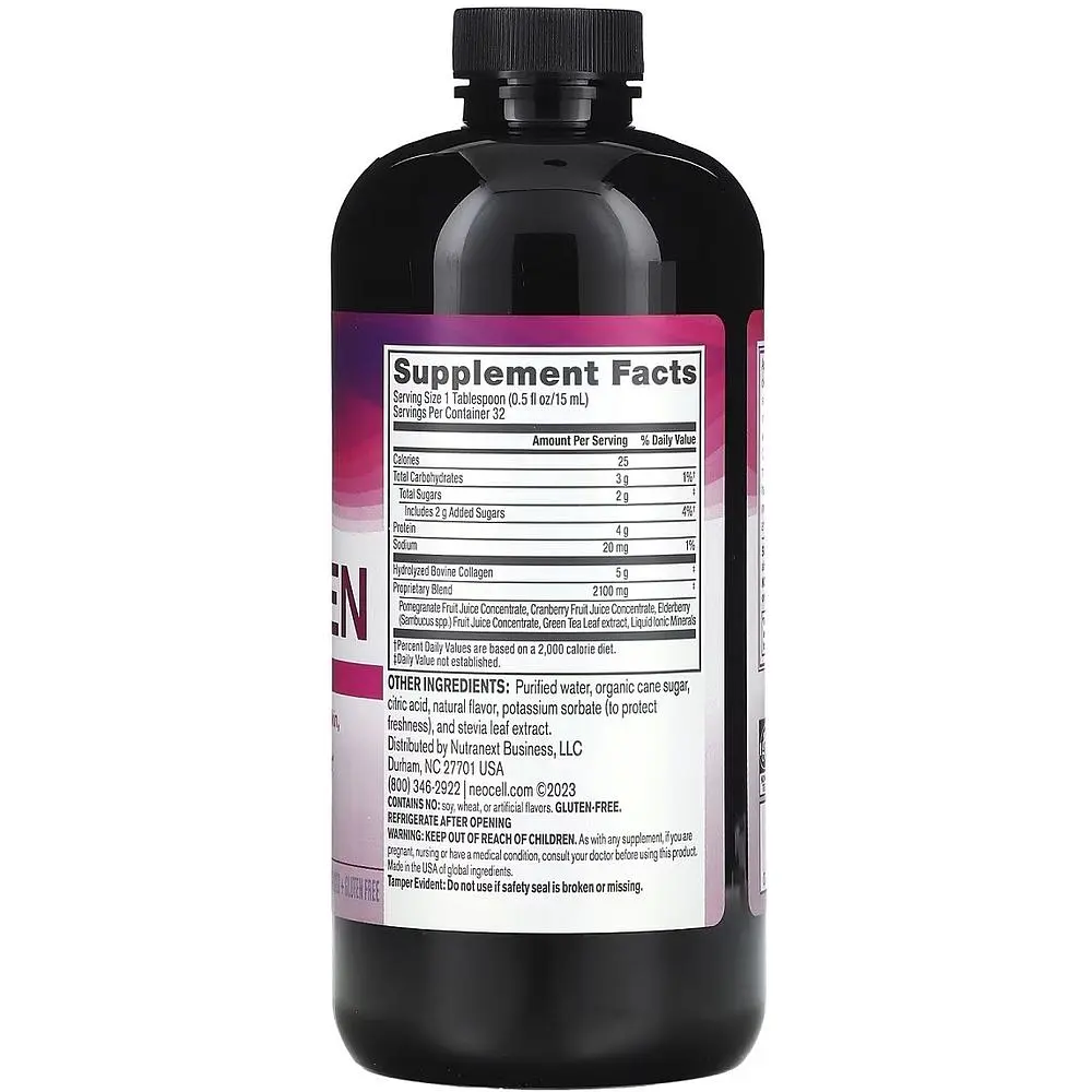 Колаген питний Neocell Collagen Type 1 & 3 Pomegranate Liquid смак гранату 473 мл - фото 2
