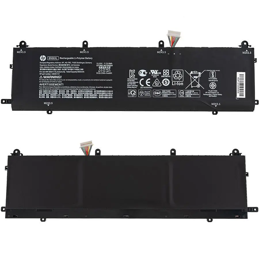 Батарея Hewlett Packard для ноутбука HP BN06XL (Spectre x360 15-EB) 11.55V 6000mAh Чорний - фото 2