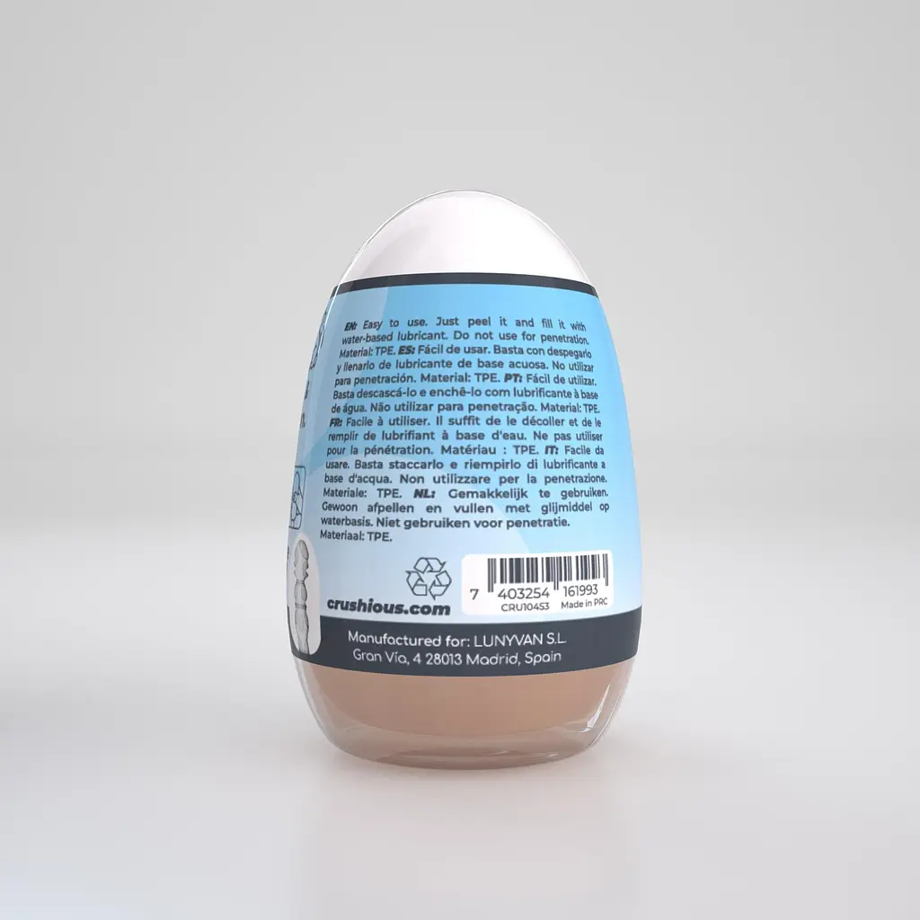Мастурбатор яйце Crushious Ezy Egg The Lover (тілесний) - фото 3
