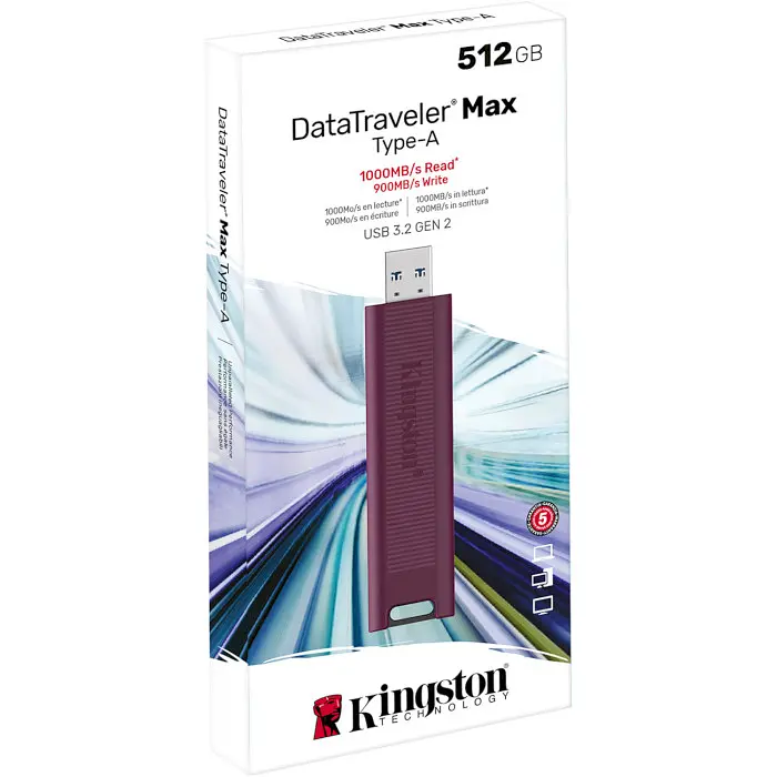 Флеш-накопичувач Kingston 512GB USB3.2 Gen 2 DataTraveler Max DTMAXA/512GB (DTMAXA/512GB) - фото 3