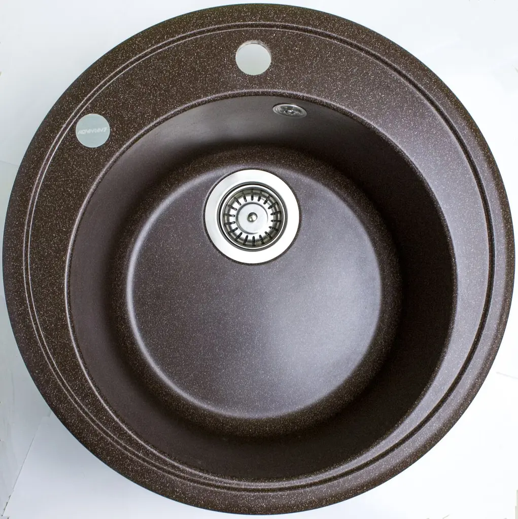 Кухонна мийка Adamant SUN коричнева d 510x200 мм, без крила d 51 - фото 2
