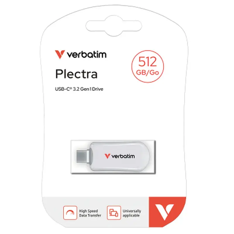 USB флеш накопичувач Verbatim 512GB Plectra White USB-C (30231) - фото 2