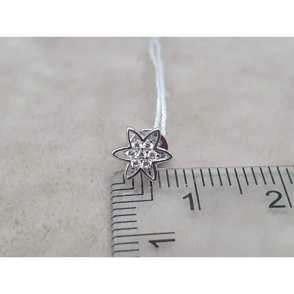 Золота моносережка-пуссета Favoritum з фіанітами. 211896_1_Б - фото 5