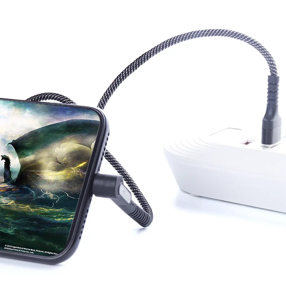 Кабель Aspor A186 Holder Nylon USB – Lightning (2.4A/1м)- чорний - фото 2