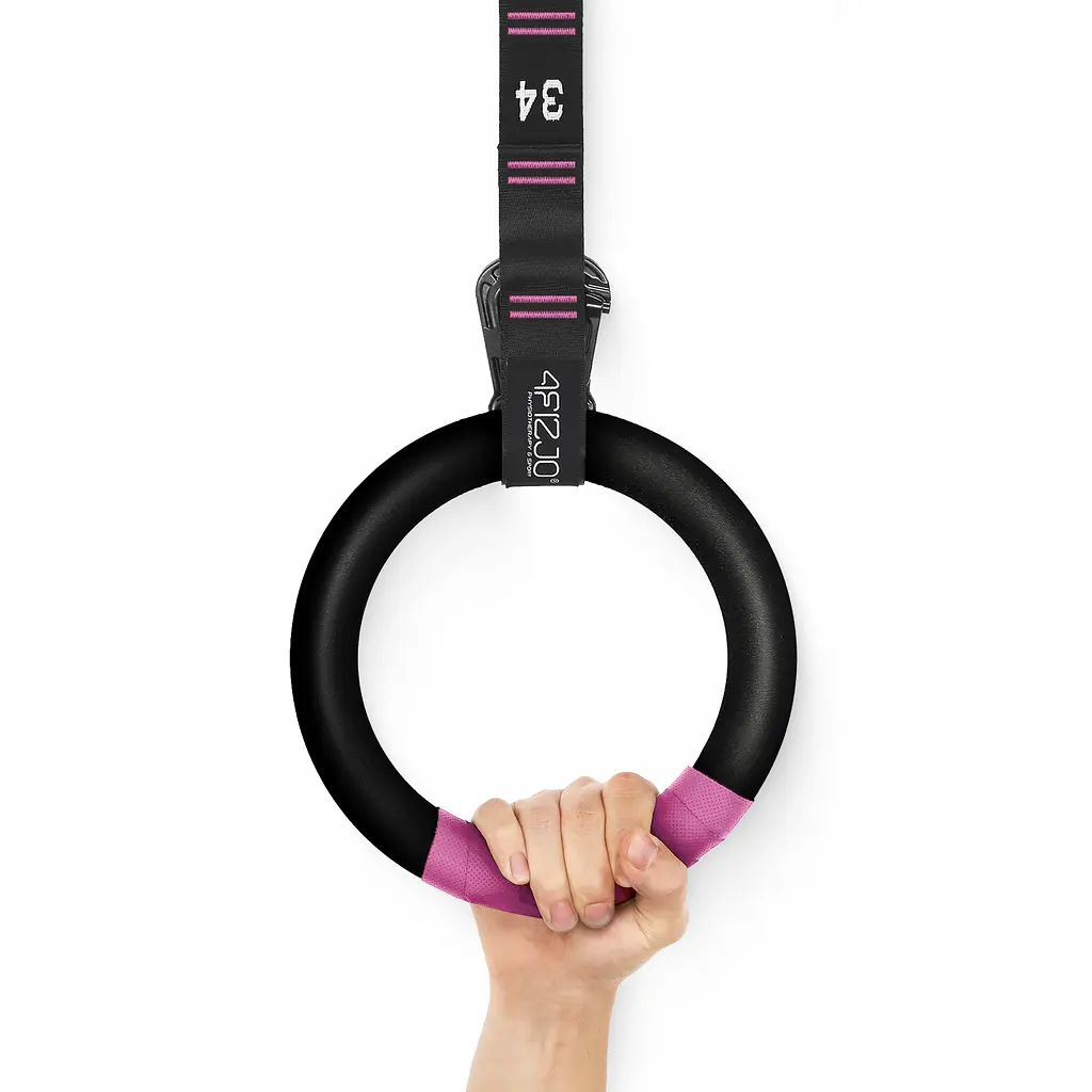 Гімнастичні кільця 4FIZJO з ABS пластику, регульовані Black/Pink (P-5905973406116) - фото 13