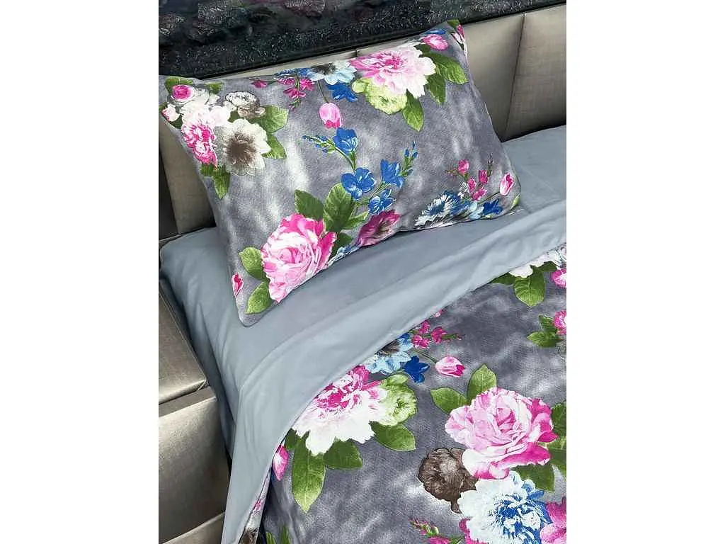 Комплект постільної білизни ARCLOUD Євро 200х220 Printed 8218-11 17-3802 Gull 2нав. 50х70 мікрофібра - фото 4
