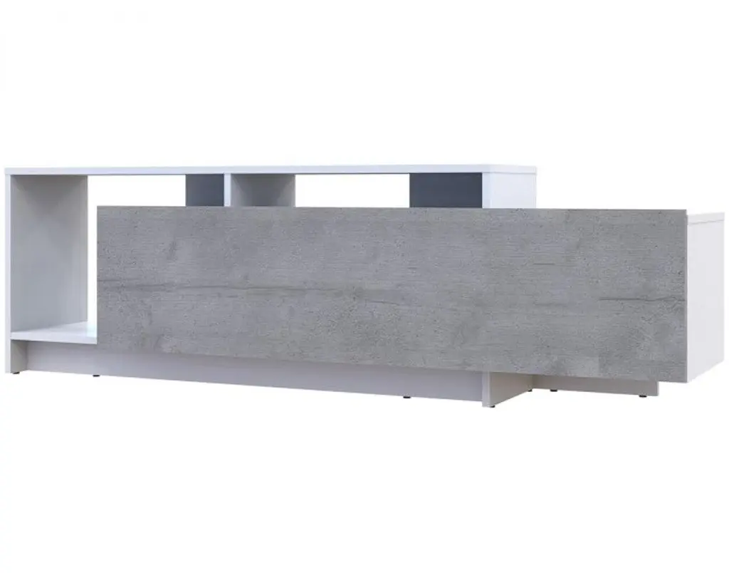 Стінка у вітальню Doros U2 Білий Бетон ДСП 160х38х48 см (41510090) - фото 3