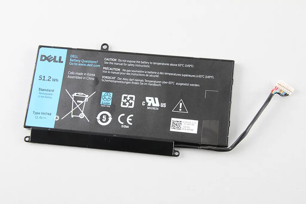 Акумулятор для ноутбука Dell Vostro 5470 VH748, 51.2Wh (4240 mAh), 6cell, 11.4V, Li-Pol, чорний - фото 2