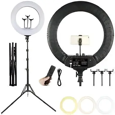 Лампа кільцева Soft Ring RL-14 LED з пультом і штативом  - фото 2