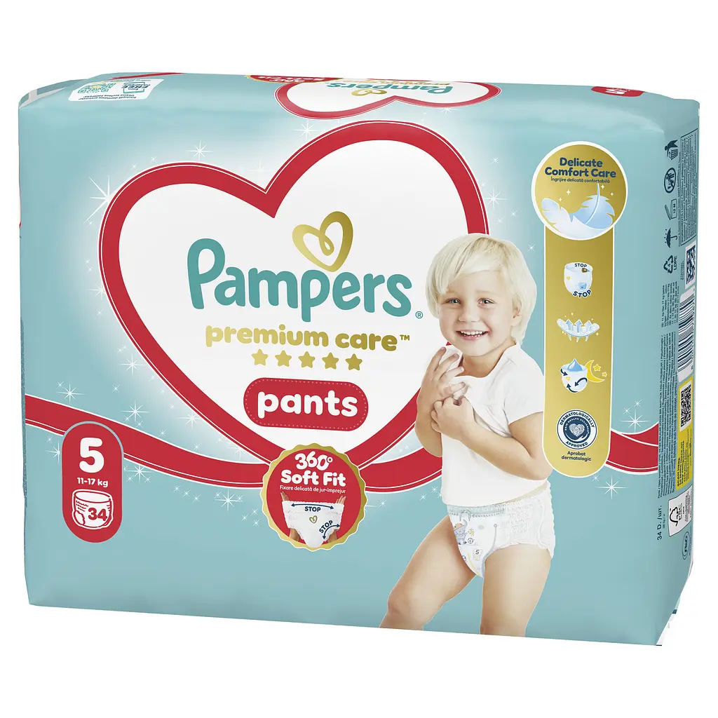 Підгузки-трусики Pampers Premium Care Pants Розмір 5 (11-17 кг) 34 шт. - фото 2