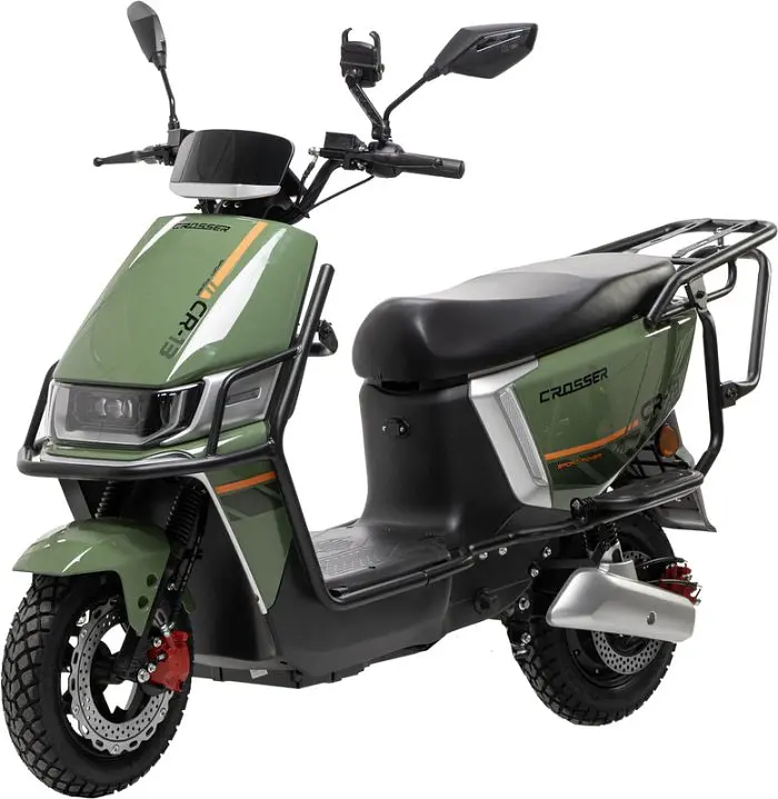 Электроскутер Двухместный Crosser CR13 (2000W, Графеновая батарея 72V/24Ah) Зеленый - фото 3