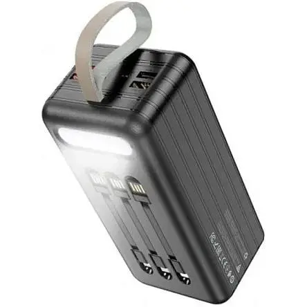Зовнішній акумулятор Hoco DB21 large display power bank 80000mAh 6 портів 4USB Type-C Lightning 6931474767462 - фото 7