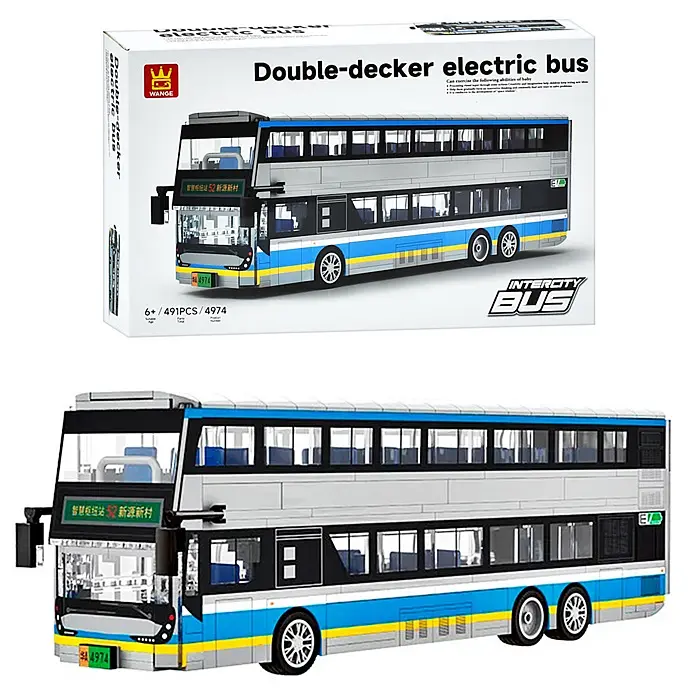 Конструктор 4974 "Двоповерховий автобус" 491 деталь в коробці (6903317754939) - фото 3