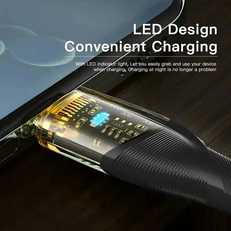 Кабель Essager USB Type-C to Type-C 100W быстрая зарядка 20V 5A 1.2 м - фото 5