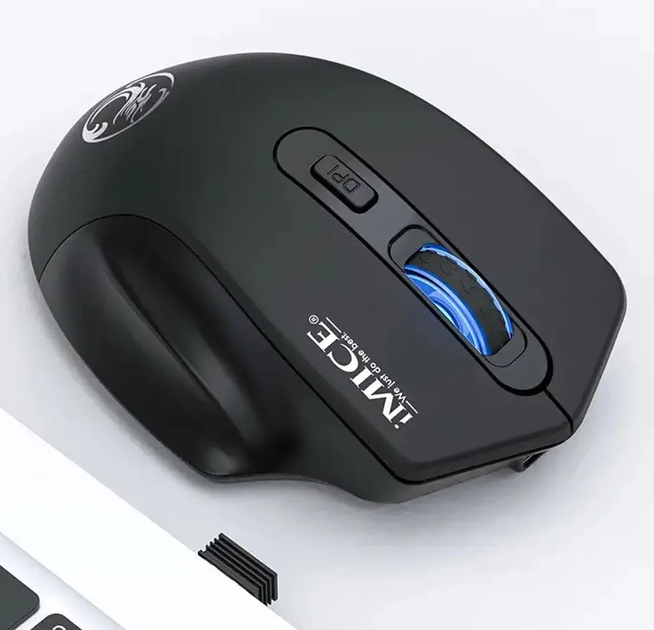 Игровая мышь беспроводная iMICE G1800 Rechargeable, 4 кнопок, аккумулятор, 1600dpi, 2.4Ghz, Black - фото 2