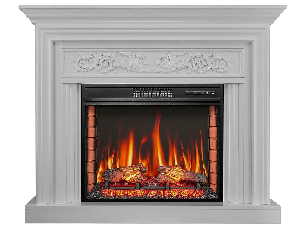 Камінокомплект ArtiFlame Monferrato AF28S білий зі звуком 3D Камін