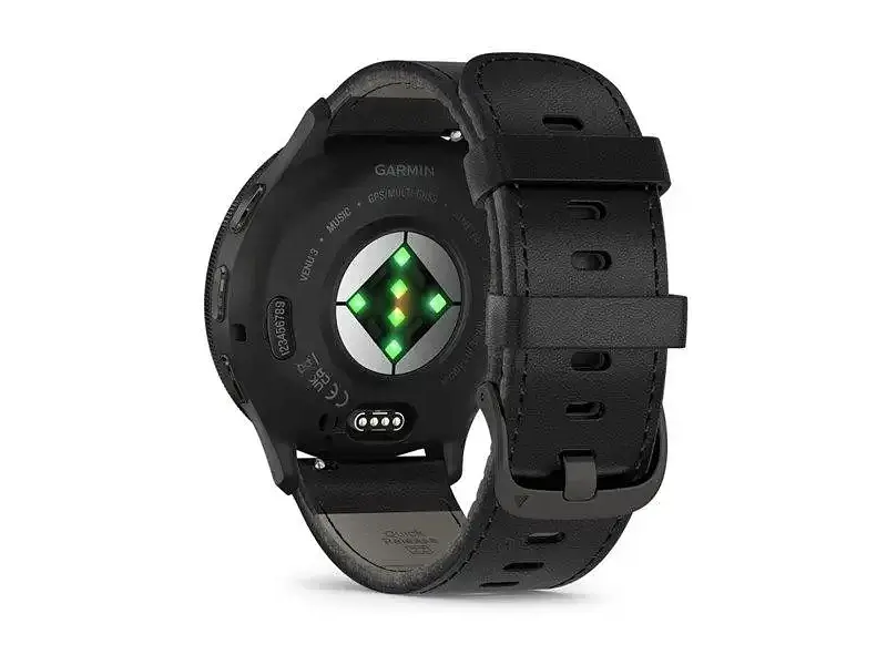 Смарт-годинник Garmin Venu 3 Slate S. Steel Bezel w. Black Case and Leather Band (010-02784-52/02) - фото 5