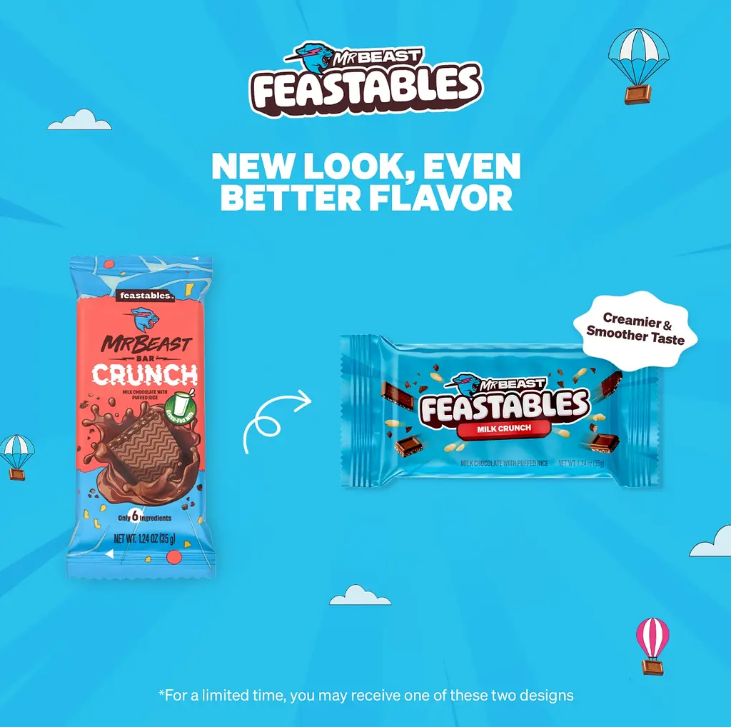 Шоколадний батончик Feastables MrBeast Milk Chocolate Crunch Bar 35 г - фото 7