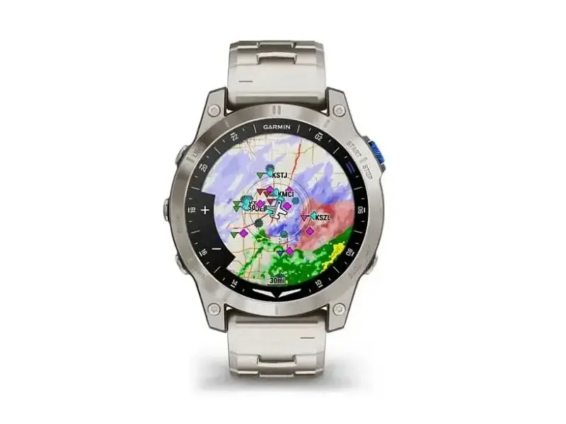 Смарт-годинник Garmin D2 Mach 1 Aviator Smartwatch with Vented Titanium Bracelet (010-02582-50/51) - фото 7