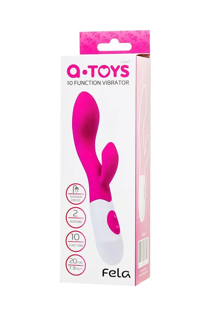Вібратор-кролик Toyfa A-Toys Fela 20 см рожевий - фото 3