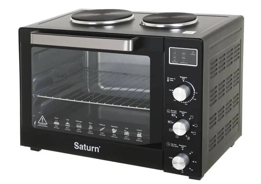 Духовка SATURN ST-EC3306 (чорна,конвекція,гриль,2 бліна,60л) - фото 6