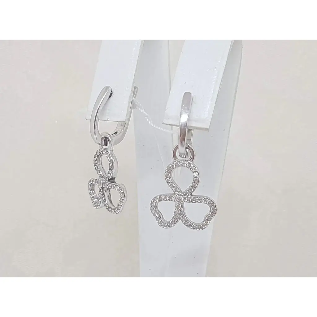 Срібні сережки Агні Террі з фіанітами. 2189/1Р-CZ - фото 3