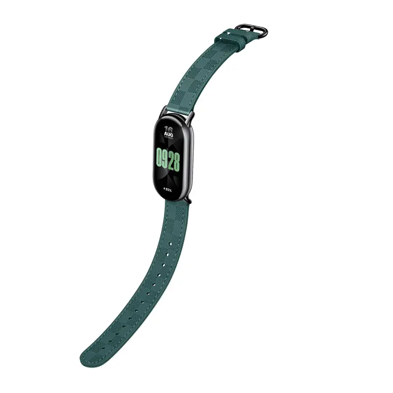 Ремінець для фітнес-браслета Xiaomi Smart Band 8 Checker Strap зелений BHR7295CN - фото 6