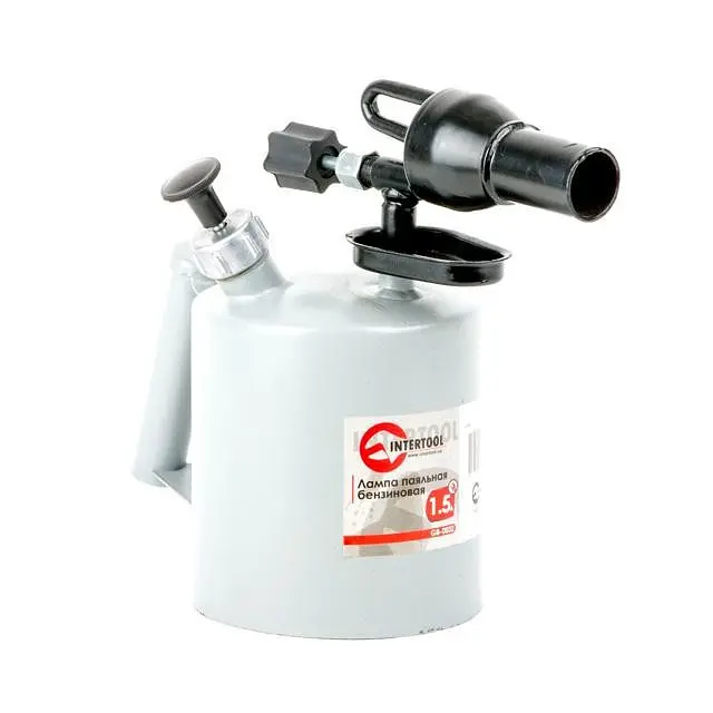 Лампа паяльна бензинова 1.5 л INTERTOOL GB-0032, Intertool 83948 - фото 2