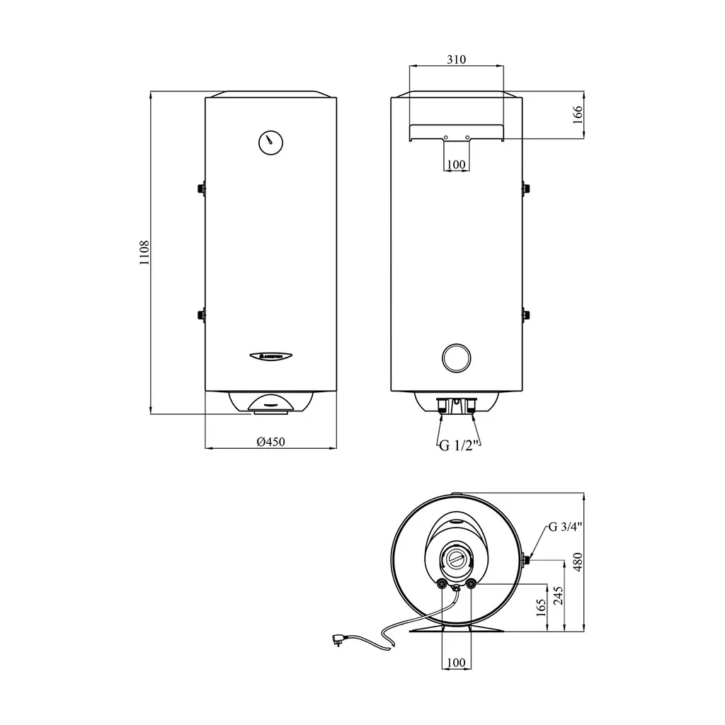 Бойлер Ariston PRO R 120 VTS EVO EU (3060649) - фото 3