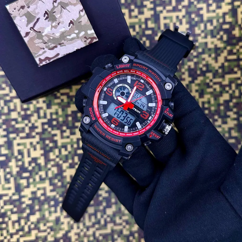 Чоловічий наручний годинник 012RD Black-Red Patriot acs0030993 - фото 2