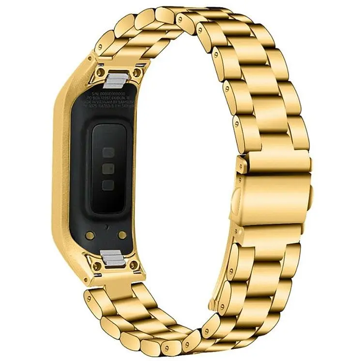 Металлический ремешок Primo для фитнеса браслета Samsung Galaxy Fit E ( SM-R375 ) Gold - фото 2