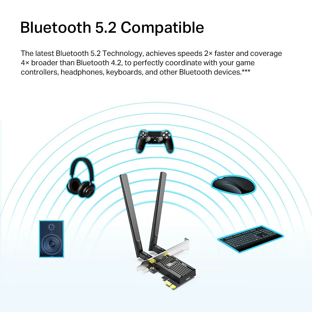 TP-Link Адаптер WiFi Archer TX20E AX1800, PCI-Express x1, BT5.2 - фото 5