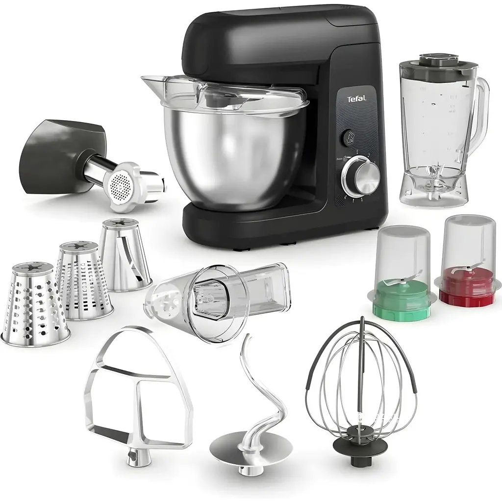 Кухонна машина Tefal Bake Partner 1100Вт чорний - фото 2