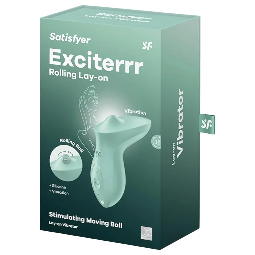 Вібратор для клітора з перлинною стимуляцією Satisfyer Exciterrr Mint, 2 незалежні мотори - фото 6