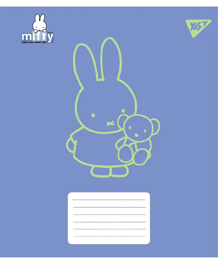 Набір зошитів шкільних YES А5/12 коса лінія Miffy Bunny 25 шт (767619) - фото 6