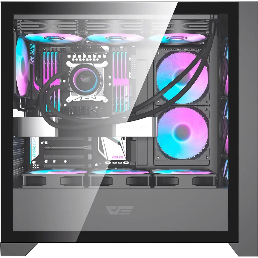 Корпус Darkflash DRX90 Glass Black (DRX90 GLASS Black) - фото 9