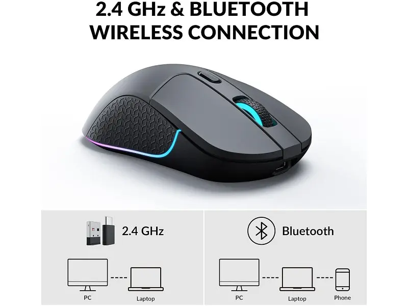 Миша Keychron M3 Black (M3-A1) - фото 5