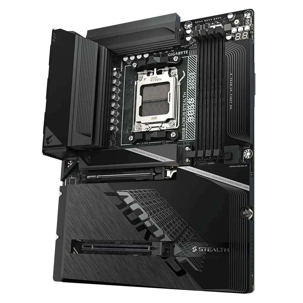 Материнська плата Gigabyte B850 AORUS STEALTH (B850 AORUS STEALTH) (Socket AM5, AMD B850, ATX) - фото 2