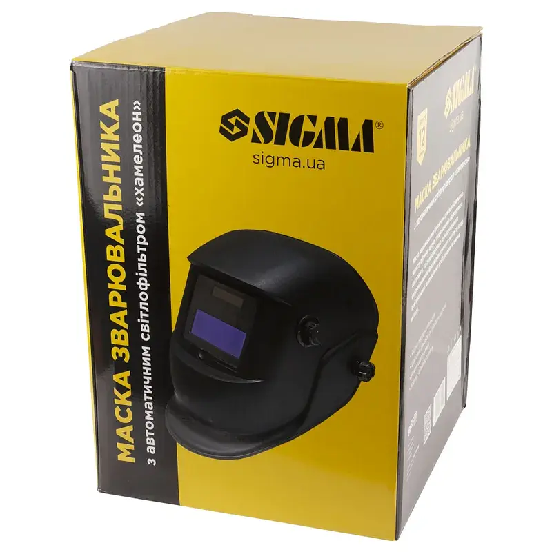 Маска зварювальника Sigma з автоматичним світлофільтром "хамелеон" 4/9-13 DIN 90x35 мм 2 датчики 1 регулювання (9413211) - фото 8