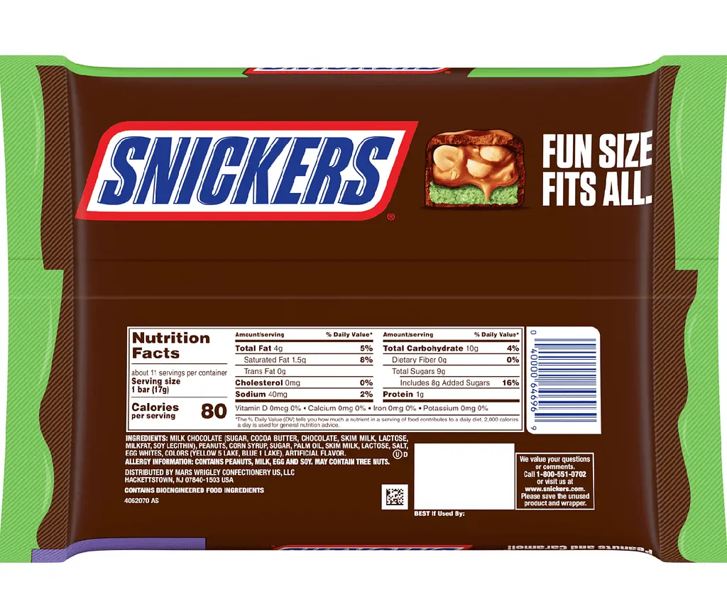 Шоколадні батончики Snickers Ghoulish Green Milk Chocolate Halloween 188г - фото 6