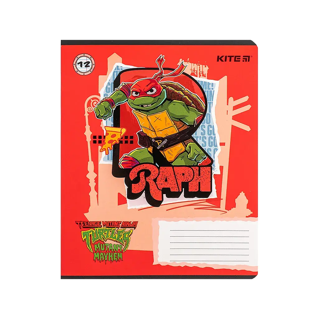 Зошит Kite Ninja Turtles, 12 аркушів, лінія (NT24-234) - фото 4