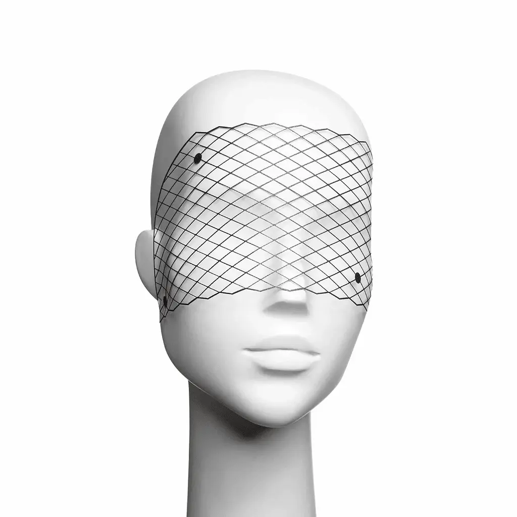 Маска на обличчя Bijoux Indiscrets Louise Mask вінілова з клейовим кріпленням - фото 3