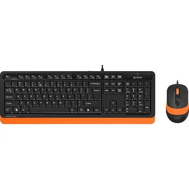 Комплект (клавіатура, миша) A4Tech Fstyler F1010 Чорний/Оранжевий