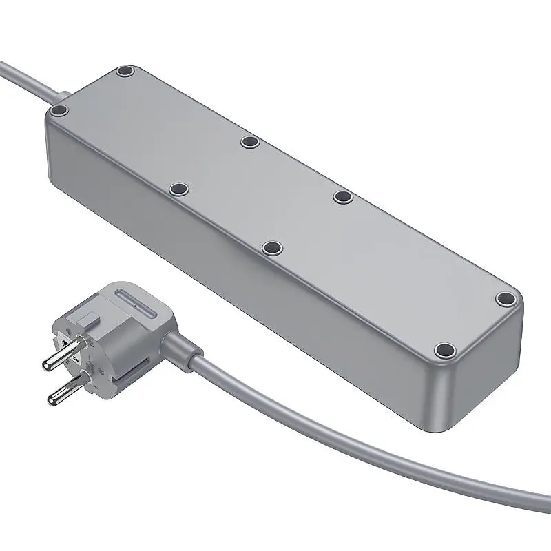 Подовжувач Borofone BAC9 Power PD20W (3USB-A/1C/3xSocket) (2m) White - фото 5