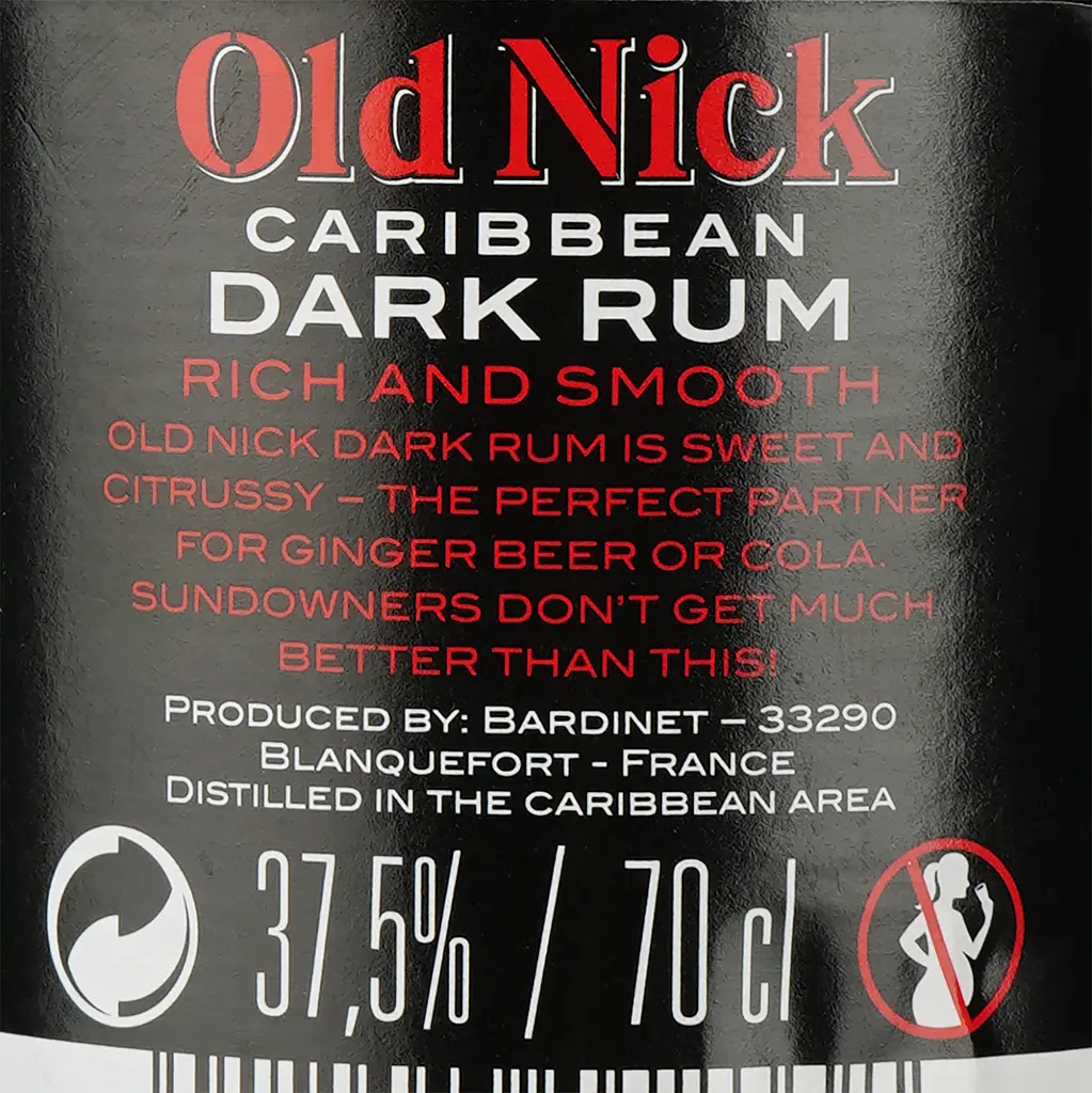 Ром Old Nick Caribbean Dark Rum 37.5% 0.7 л - фото 5