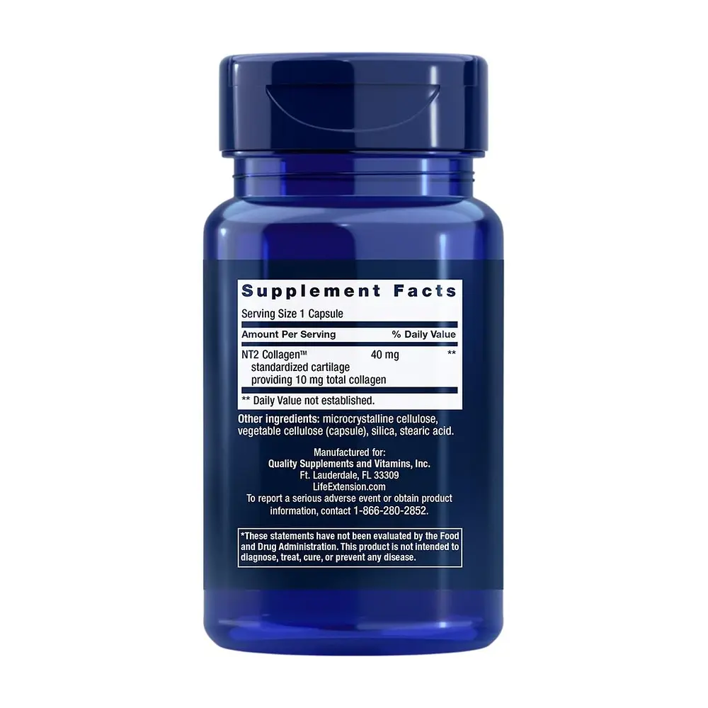 Колаген Life Extension NT2 Collagen, 60 капсул для підтримки суглобів - фото 2
