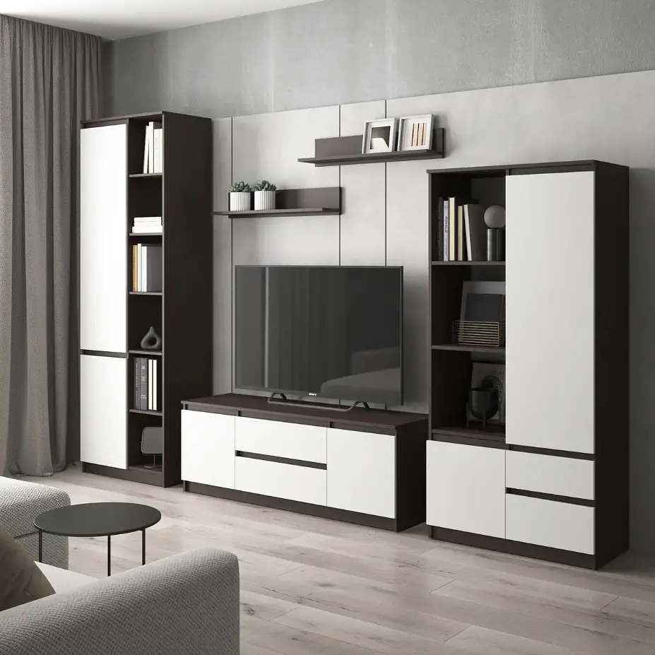 Комплект меблів у вітальню VAYS шафа R-26, шафа R-27, тумба R-28, полиці М-22 - фото 4