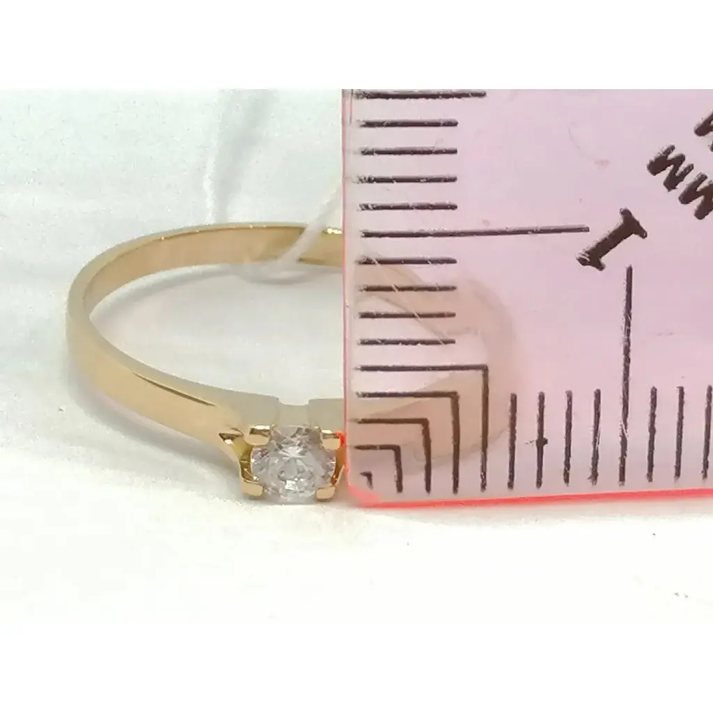 Золоте кільце Столична Ювелірна Фабрика з фіанітом. 140577 15,5 15 - фото 4