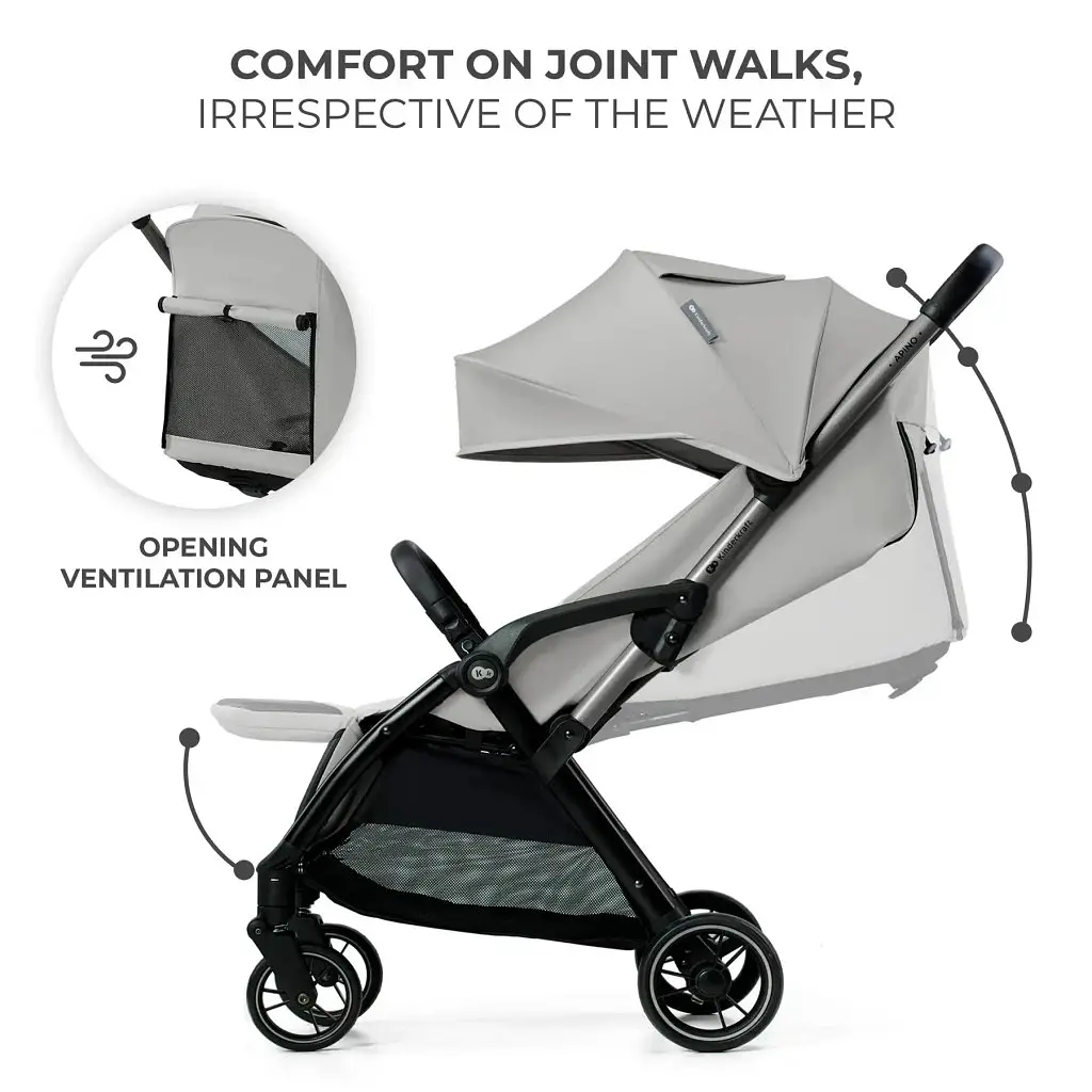 Коляска Kinderkraft Apino Dove Grey (KSAPIN00GRY0000) (5902533924103) - фото 9