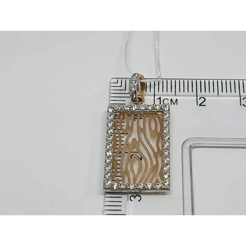 Золота підвіска Золотий Вік з фіанітами. 30518-1/01/1/43 - фото 3